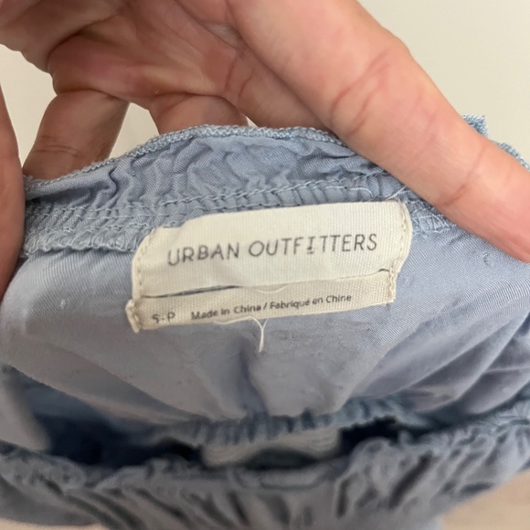 Urban outfitters Romper Women Small Blue Rosie Smocked Tiered Ruffle - Picture 2 of 3